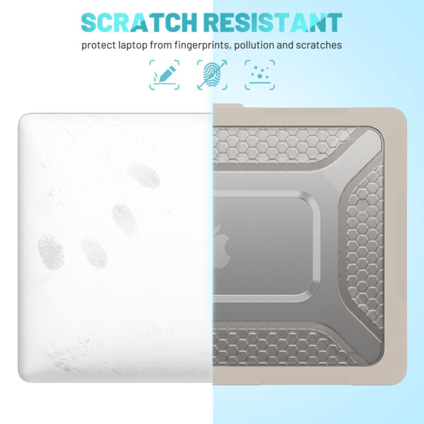 Turtle Shift Laptopcover Shield MacBook Air 13.6' inch - 2024 / 2022 - A2681 / A3113 - Beige - Afbeelding 7