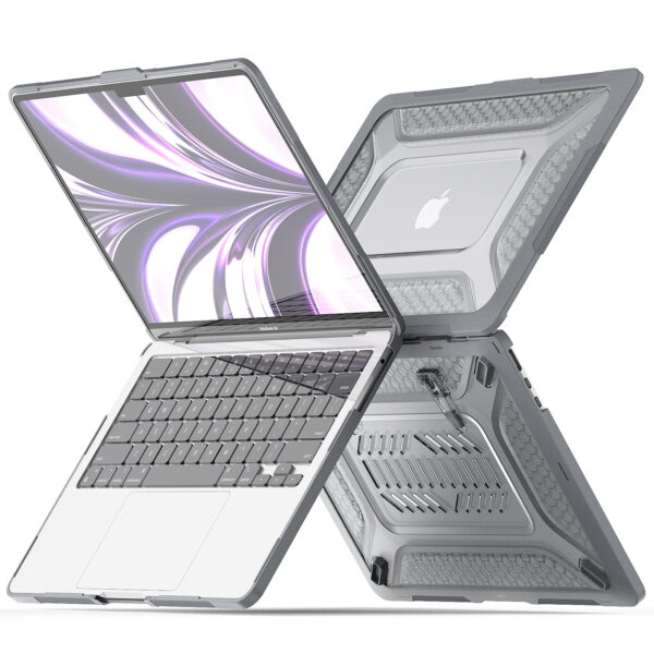 Turtle Shift Laptopcover Shield MacBook Air 13.6' inch - 2024 / 2022 - A2681 / A3113 - Grijs - Afbeelding 12