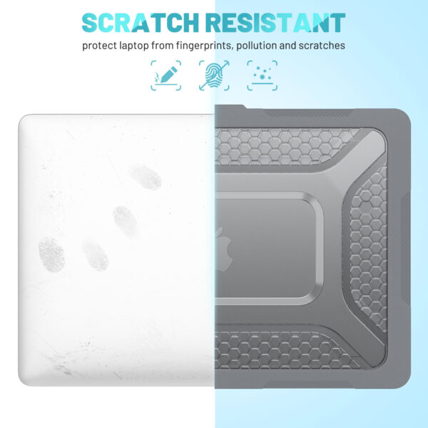 Turtle Shift Laptopcover Shield MacBook Air 13.6' inch - 2024 / 2022 - A2681 / A3113 - Grijs - Afbeelding 9