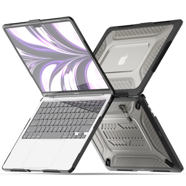 Turtle Shift Laptopcover Shield MacBook Air 13.6' inch - 2024 / 2022 - A2681 / A3113 - Zwart - Afbeelding 12