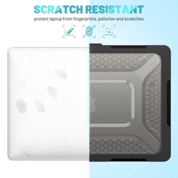 Turtle Shift Laptopcover Shield MacBook Air 13.6' inch - 2024 / 2022 - A2681 / A3113 - Zwart - Afbeelding 9