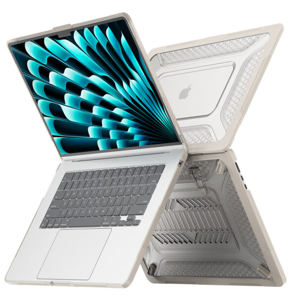Turtle Shift Laptopcover Shield MacBook Air 15.3' inch - 2024 / 2023 - A2941 / A3114 - Beige - Afbeelding 11