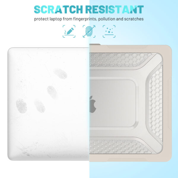 Turtle Shift Laptopcover Shield MacBook Air 15.3' inch - 2024 / 2023 - A2941 / A3114 - Beige - Afbeelding 4