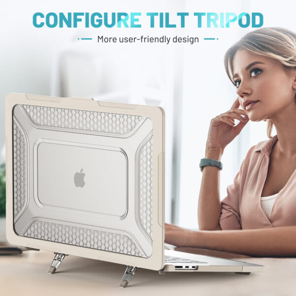 Turtle Shift Laptopcover Shield MacBook Air 15.3' inch - 2024 / 2023 - A2941 / A3114 - Beige - Afbeelding 9
