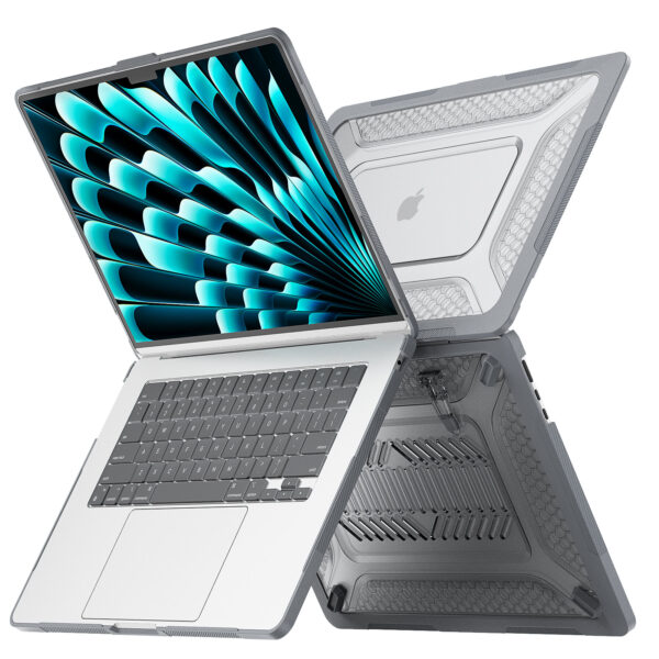 Turtle Shift Laptopcover Shield MacBook Air 15.3' inch - 2024 / 2023 - A2941 / A3114 - Grijs - Afbeelding 11