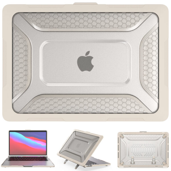 Turtle Shift Laptopcover Shield MacBook Pro 13' inch - 2022 / 2020 / 2018 - A2338 / A2289 / A2251 / A2159 / A1989 / 
A1706 / A1708 - Beige