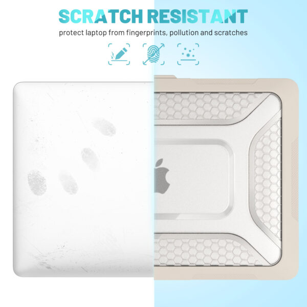 Turtle Shift Laptopcover Shield MacBook Pro 13' inch - 2022 / 2020 / 2018 - A2338 / A2289 / A2251 / A2159 / A1989 / 
A1706 / A1708 - Beige - Afbeelding 10