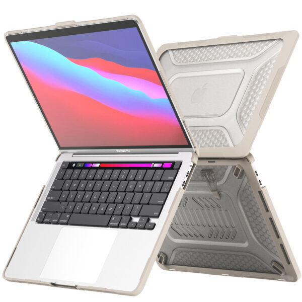 Turtle Shift Laptopcover Shield MacBook Pro 13' inch - 2022 / 2020 / 2018 - A2338 / A2289 / A2251 / A2159 / A1989 / 
A1706 / A1708 - Beige - Afbeelding 12