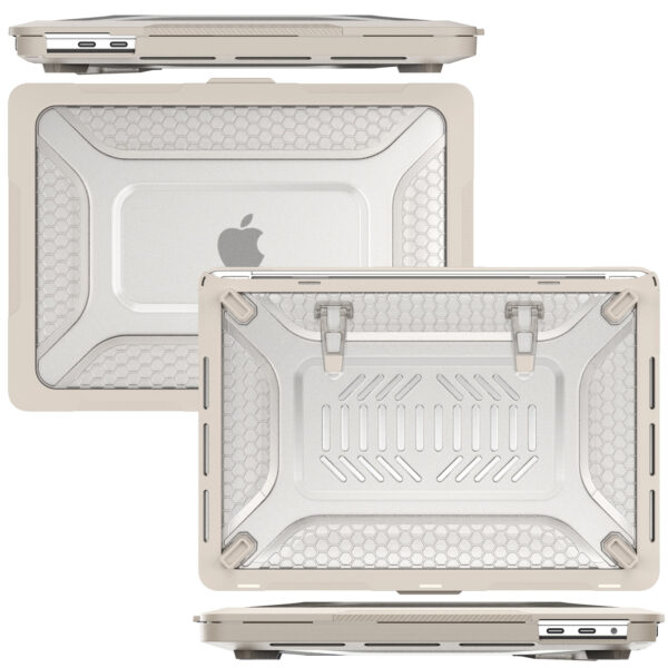 Turtle Shift Laptopcover Shield MacBook Pro 13' inch - 2022 / 2020 / 2018 - A2338 / A2289 / A2251 / A2159 / A1989 / 
A1706 / A1708 - Beige - Afbeelding 6