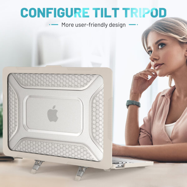 Turtle Shift Laptopcover Shield MacBook Pro 13' inch - 2022 / 2020 / 2018 - A2338 / A2289 / A2251 / A2159 / A1989 / 
A1706 / A1708 - Beige - Afbeelding 8