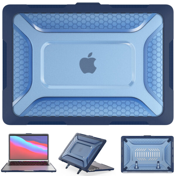 Turtle Shift Laptopcover Shield MacBook Pro 13' inch - 2022 / 2020 / 2018 - A2338 / A2289 / A2251 / A2159 / A1989 / 
A1706 / A1708 - Blauw