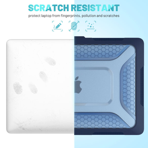 Turtle Shift Laptopcover Shield MacBook Pro 13' inch - 2022 / 2020 / 2018 - A2338 / A2289 / A2251 / A2159 / A1989 / 
A1706 / A1708 - Blauw - Afbeelding 10