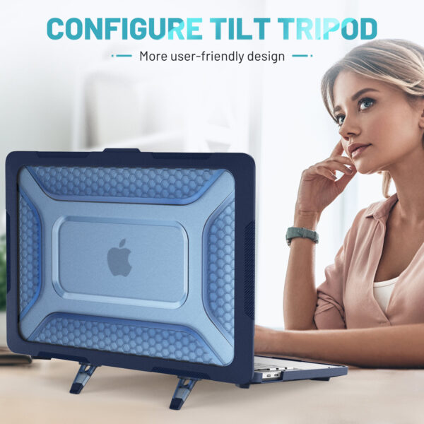 Turtle Shift Laptopcover Shield MacBook Pro 13' inch - 2022 / 2020 / 2018 - A2338 / A2289 / A2251 / A2159 / A1989 / 
A1706 / A1708 - Blauw - Afbeelding 8