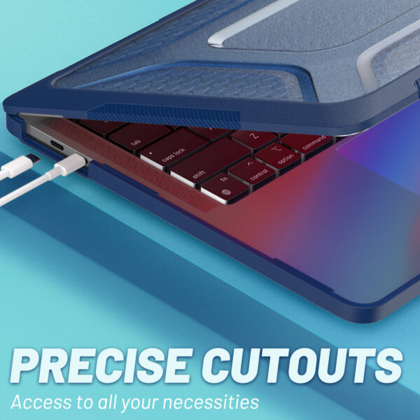 Turtle Shift Laptopcover Shield MacBook Pro 13' inch - 2022 / 2020 / 2018 - A2338 / A2289 / A2251 / A2159 / A1989 / 
A1706 / A1708 - Blauw - Afbeelding 9