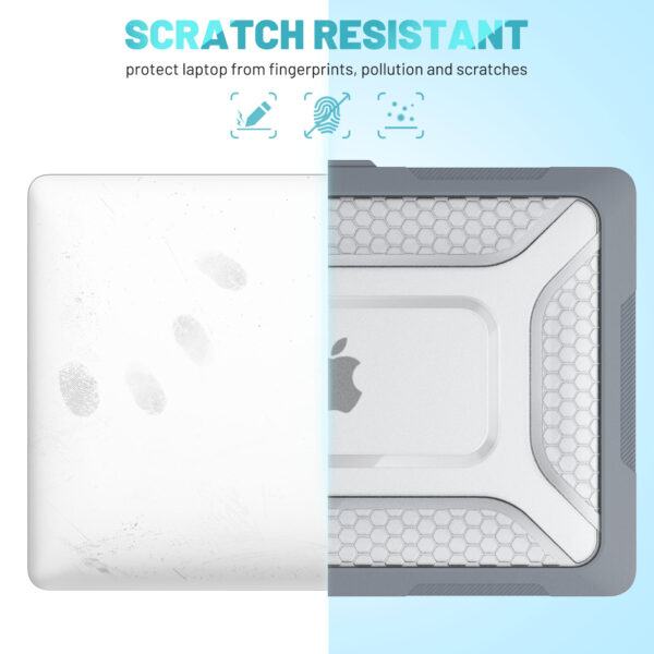 Turtle Shift Laptopcover Shield MacBook Pro 13' inch - 2022 / 2020 / 2018 - A2338 / A2289 / A2251 / A2159 / A1989 / 
A1706 / A1708 - Grijs - Afbeelding 10
