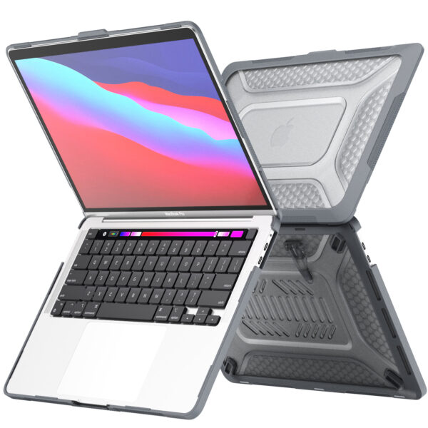 Turtle Shift Laptopcover Shield MacBook Pro 13' inch - 2022 / 2020 / 2018 - A2338 / A2289 / A2251 / A2159 / A1989 / 
A1706 / A1708 - Grijs - Afbeelding 12
