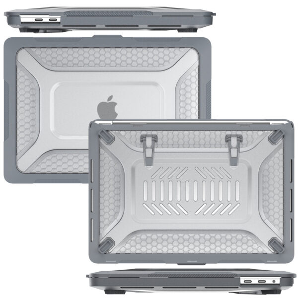 Turtle Shift Laptopcover Shield MacBook Pro 13' inch - 2022 / 2020 / 2018 - A2338 / A2289 / A2251 / A2159 / A1989 / 
A1706 / A1708 - Grijs - Afbeelding 6