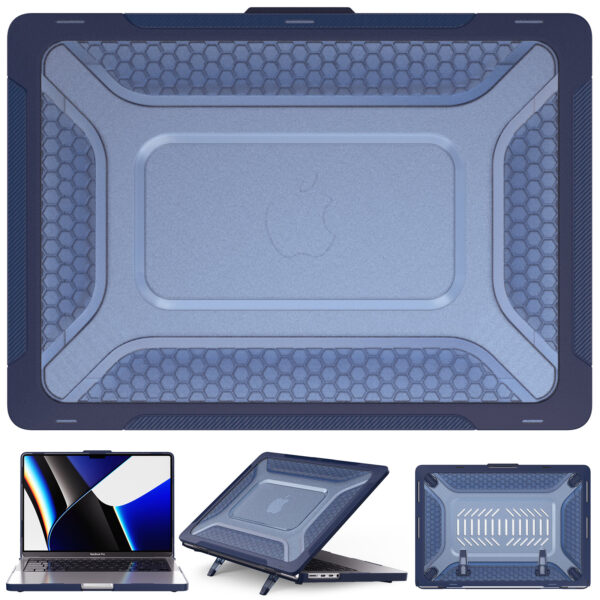 Turtle Shift Laptopcover Shield MacBook Pro 14' inch - 2023 / 2021 - A2442 / A2779 / A2918 / A2992 - Blauw