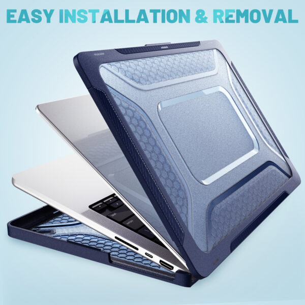 Turtle Shift Laptopcover Shield MacBook Pro 14' inch - 2023 / 2021 - A2442 / A2779 / A2918 / A2992 - Blauw - Afbeelding 10