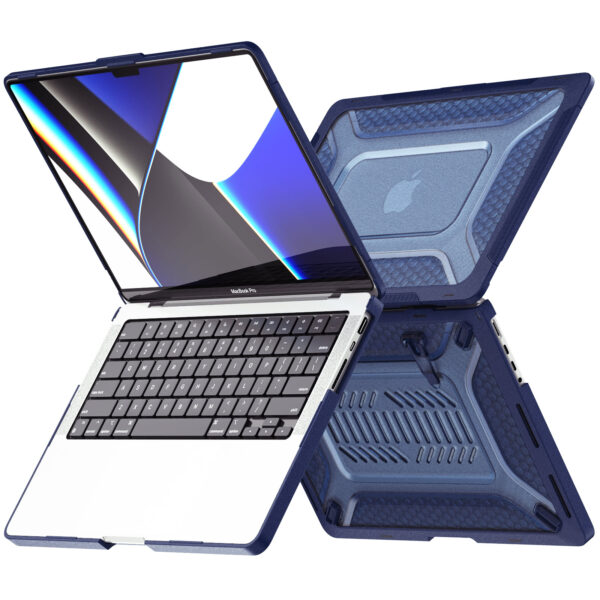 Turtle Shift Laptopcover Shield MacBook Pro 14' inch - 2023 / 2021 - A2442 / A2779 / A2918 / A2992 - Blauw - Afbeelding 12
