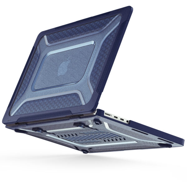 Turtle Shift Laptopcover Shield MacBook Pro 14' inch - 2023 / 2021 - A2442 / A2779 / A2918 / A2992 - Blauw - Afbeelding 4