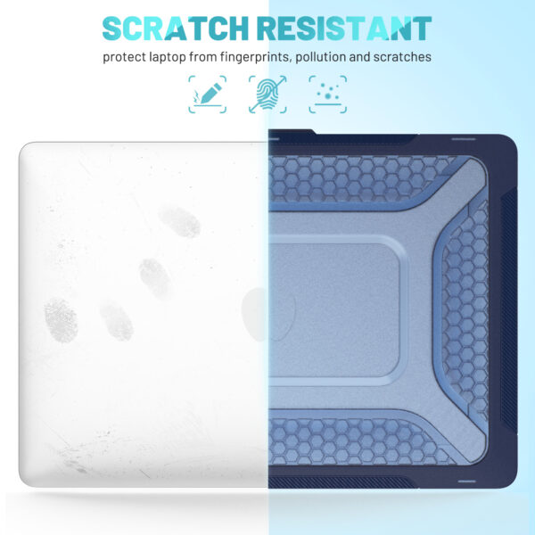 Turtle Shift Laptopcover Shield MacBook Pro 14' inch - 2023 / 2021 - A2442 / A2779 / A2918 / A2992 - Blauw - Afbeelding 6