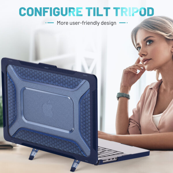 Turtle Shift Laptopcover Shield MacBook Pro 14' inch - 2023 / 2021 - A2442 / A2779 / A2918 / A2992 - Blauw - Afbeelding 9