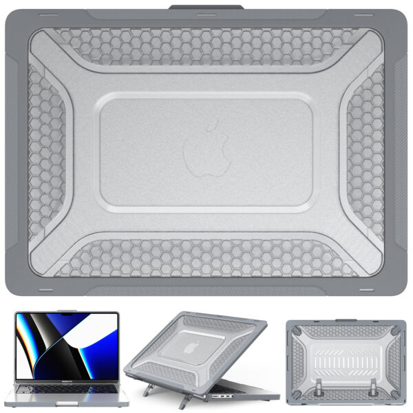 Turtle Shift Laptopcover Shield MacBook Pro 14' inch - 2023 / 2021 - A2442 / A2779 / A2918 / A2992 - Grijs