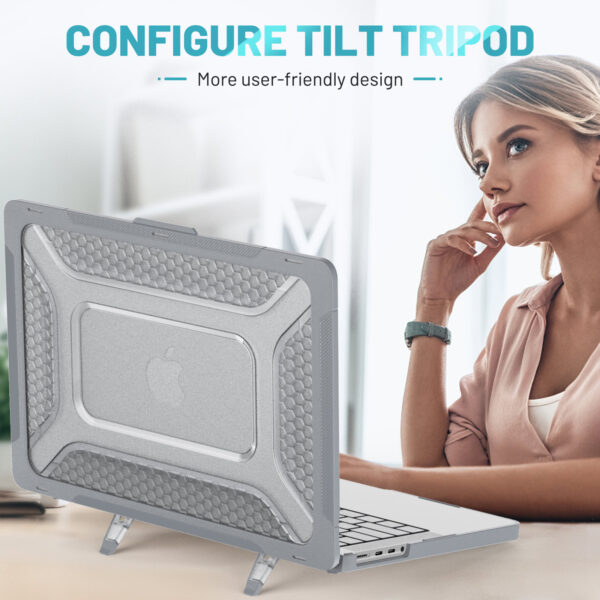 Turtle Shift Laptopcover Shield MacBook Pro 14' inch - 2023 / 2021 - A2442 / A2779 / A2918 / A2992 - Grijs - Afbeelding 10