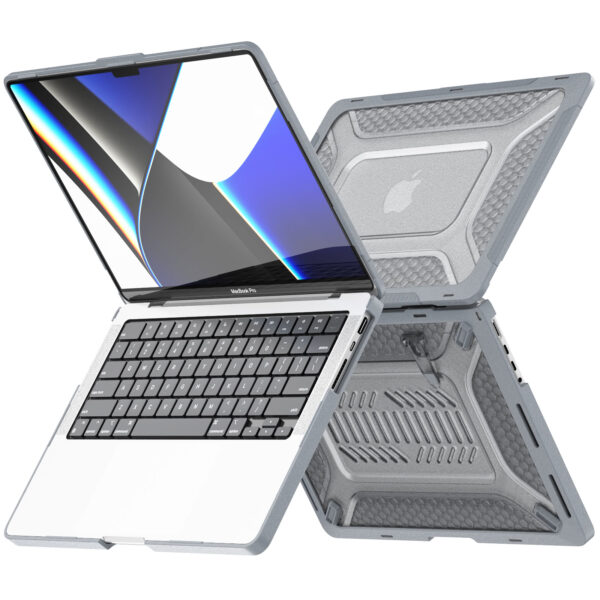 Turtle Shift Laptopcover Shield MacBook Pro 14' inch - 2023 / 2021 - A2442 / A2779 / A2918 / A2992 - Grijs - Afbeelding 12