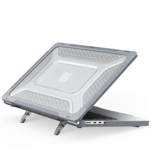 Turtle Shift Laptopcover Shield MacBook Pro 14' inch - 2023 / 2021 - A2442 / A2779 / A2918 / A2992 - Grijs - Afbeelding 5