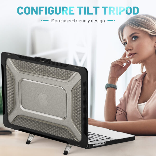 Turtle Shift Laptopcover Shield MacBook Pro 14' inch - 2023 / 2021 - A2442 / A2779 / A2918 / A2992 - Zwart - Afbeelding 8