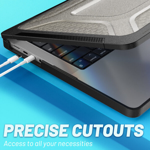 Turtle Shift Laptopcover Shield MacBook Pro 14' inch - 2023 / 2021 - A2442 / A2779 / A2918 / A2992 - Zwart - Afbeelding 9