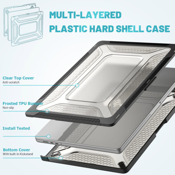 Turtle Shift Laptopcover Shield MacBook Pro 16' inch - 2023 / 2021 - A2485 / A2780 / A2991 - Zwart - Afbeelding 2