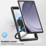 Turtle Shift Perfect Grip Hoes met screen protector Samsung Galaxy Tab A9 Plus - 11 inch 2023 - Transparant - Afbeelding 5