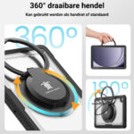 Turtle Shift Perfect Grip Hoes met screen protector Samsung Galaxy Tab A9 Plus - 11 inch 2023 - Transparant - Afbeelding 6