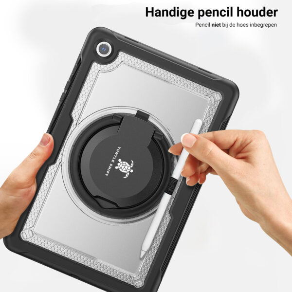 Turtle Shift Perfect Grip Hoes met screen protector Samsung Galaxy Tab A9 Plus - 11 inch 2023 - Transparant - Afbeelding 8
