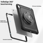 Turtle Shift Perfect Grip Hoes met screen protector iPad 11 en iPad 10 - 10.9 inch - Zwart - Afbeelding 3