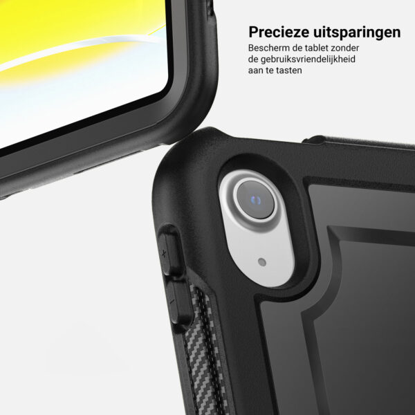 Turtle Shift Perfect Grip Hoes met screen protector iPad 11 en iPad 10 - 10.9 inch - Zwart - Afbeelding 4
