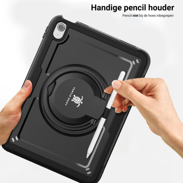 Turtle Shift Perfect Grip Hoes met screen protector iPad 11 en iPad 10 - 10.9 inch - Zwart - Afbeelding 8