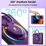 Turtle Shift Perfect Grip Case with screen protector iPad 9 2021 / iPad 8 2020 / iPad 7 2019 - 10.2 inches - Purple - Image 6