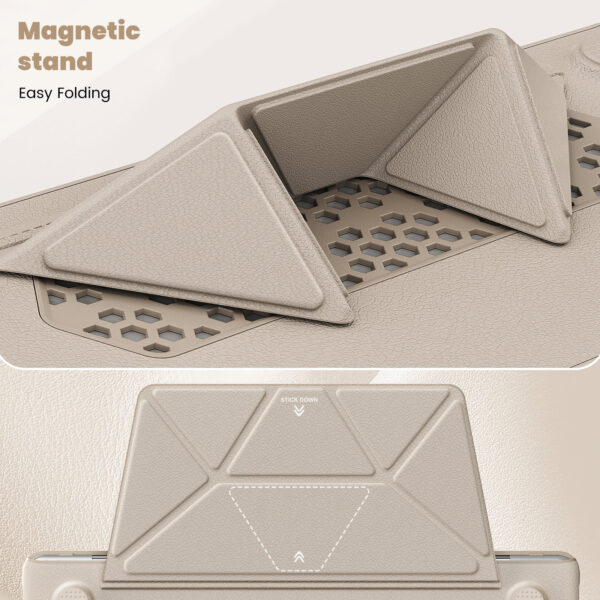 Turtle Shift vegan leer Laptopcover MacBook Air 13.6' inch - 2024 / 2022 - A2681 / A3113 - Beige - Afbeelding 9