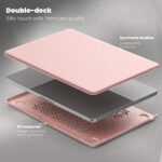 Turtle Shift vegan leer Laptopcover MacBook Air 15.3' inch - 2024 / 2023 - A2941/ A3114 - Roze - Afbeelding 2
