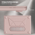 Turtle Shift vegan leer Laptopcover MacBook Air 15.3' inch - 2024 / 2023 - A2941/ A3114 - Roze - Afbeelding 5