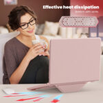Turtle Shift vegan leer Laptopcover MacBook Air 15.3' inch - 2024 / 2023 - A2941/ A3114 - Roze - Afbeelding 6