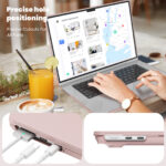 Turtle Shift vegan leer Laptopcover MacBook Air 15.3' inch - 2024 / 2023 - A2941/ A3114 - Roze - Afbeelding 8