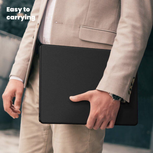 Turtle Shift vegan leer Laptopcover MacBook Air 15.3' inch - 2024 / 2023 - A2941/ A3114 - Zwart - Afbeelding 4