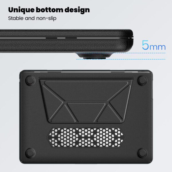 Turtle Shift vegan leer Laptopcover MacBook Air 15.3' inch - 2024 / 2023 - A2941/ A3114 - Zwart - Afbeelding 5
