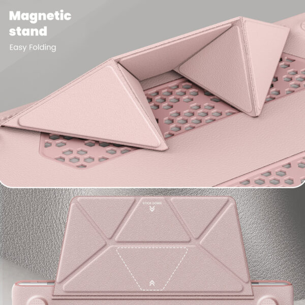 Turtle Shift vegan leer Laptopcover MacBook Pro 14' inch - 2023 / 2021 - A2442 / A2779 / A2918 / A2992 - Roze - Afbeelding 9