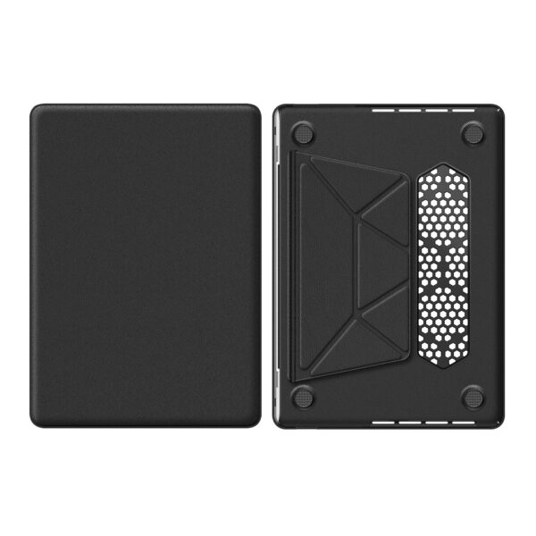 Turtle Shift vegan leer Laptopcover MacBook Pro 14' inch - 2023 / 2021 - A2442 / A2779 / A2918 / A2992 - Zwart - Afbeelding 10